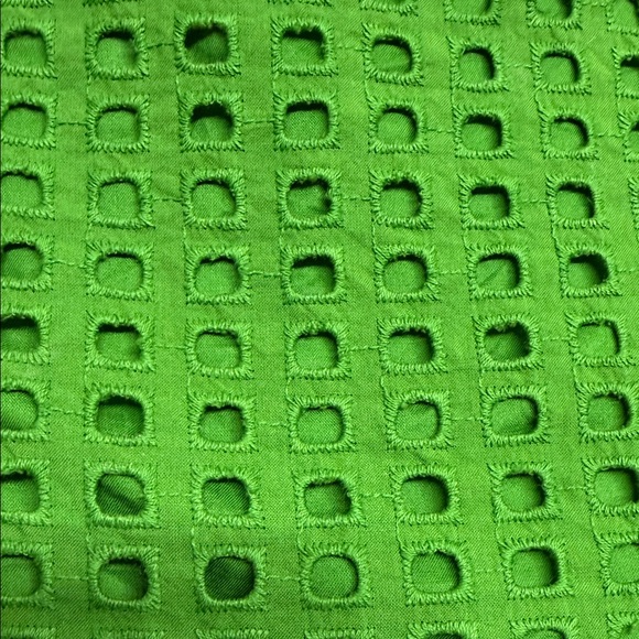 Kate Spade size XXS Green Eyelet Crop Top embroidered sleeveless - Picture 6 of 6